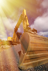 Image showing excavator against blue sky