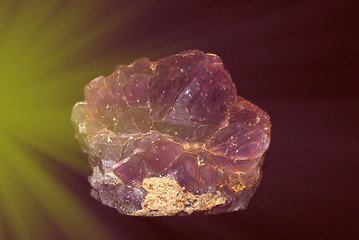 Image showing natural amethyst crystallized structure on black background     