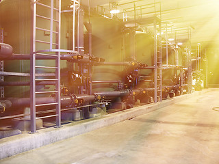 Image showing water treatment tanks at power plant