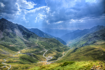 Image showing Road in Pyrenees Mountains