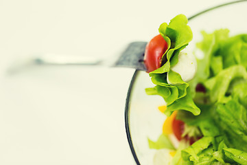 Image showing close up of vegetable salad with cherry tomato