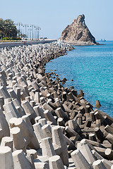 Image showing Erosion control with concrete blocks