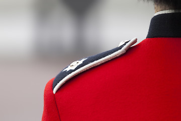 Image showing detail of the London guards uniform