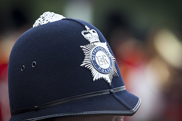 Image showing hat of a police man in London