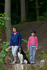 Image showing Child and dog