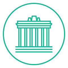 Image showing Acropolis of Athens line icon.