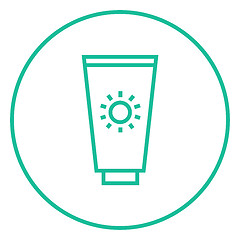 Image showing Sunscreen line icon.