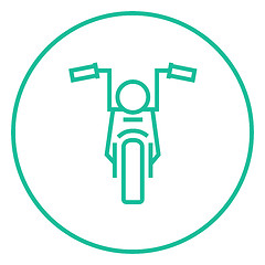 Image showing Motorcycle line icon.