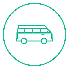 Image showing Minibus line icon.