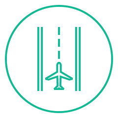 Image showing Airport runway line icon.