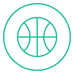 Image showing Basketball ball line icon.