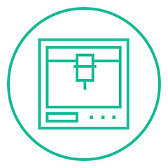 Image showing Tree D printing line icon.