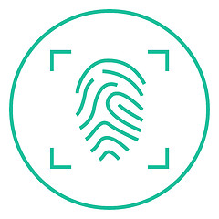 Image showing Fingerprint scanning line icon.