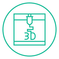 Image showing Tree D printing line icon.