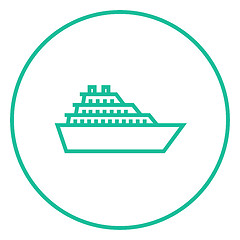 Image showing Cruise ship line icon.