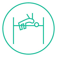 Image showing High jump line icon.