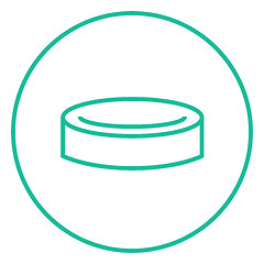 Image showing Hockey puck line icon.