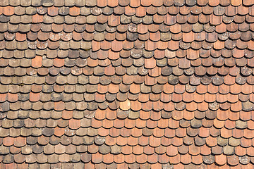 Image showing Old tiles roof