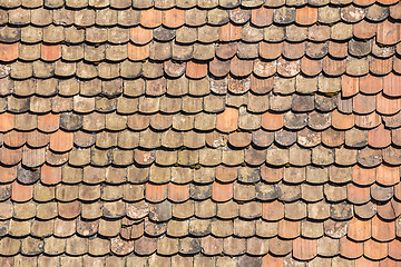 Image showing Old tiles roof