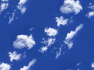 Image showing Clouds in the sky as seamless