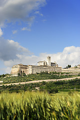 Image showing Cityscape Assisi basilica and monastery 