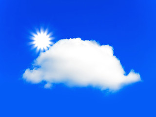 Image showing Sun And Cloud