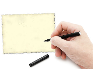 Image showing Felt Pen In Man Hand