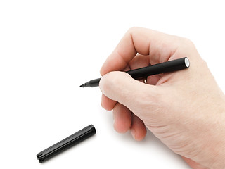 Image showing Felt Pen In Man Hand 