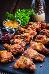 Image showing BBQ chicken wings 