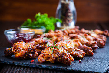 Image showing BBQ chicken wings 