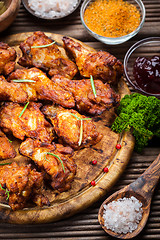 Image showing BBQ chicken wings 