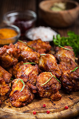Image showing BBQ chicken wings 