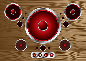 Image showing wood speaker