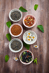 Image showing Assortment of dry tea