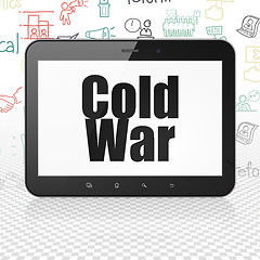 Image showing Politics concept: Tablet Computer with Cold War on display