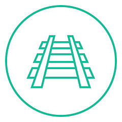 Image showing Railway track line icon.