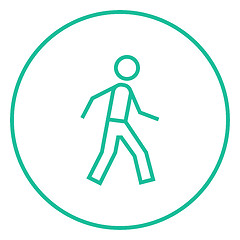 Image showing Pedestrianism line icon.