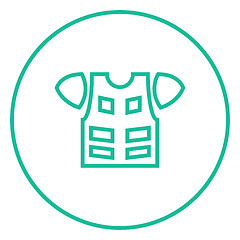 Image showing Motorcycle suit line icon.