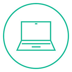 Image showing Laptop line icon.