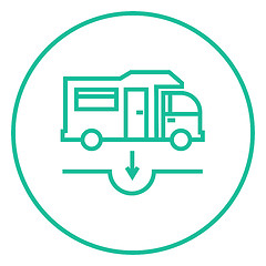 Image showing Motorhome and sump line icon.