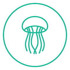 Image showing Jellyfish line icon.