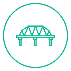 Image showing Rail way bridge line icon.