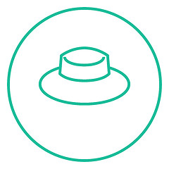 Image showing Summer hat line icon.