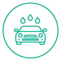 Image showing Car wash line icon.