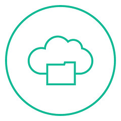 Image showing Cloud computing line icon.