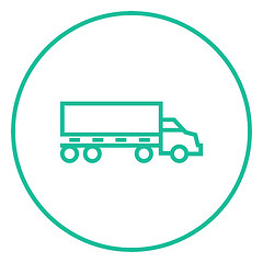 Image showing Delivery truck line icon.