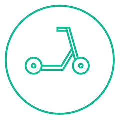 Image showing Kick scooter line icon.