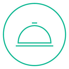 Image showing Restaurant cloche line icon.