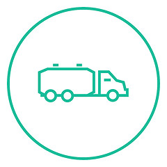 Image showing Truck liquid cargo line icon.