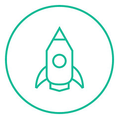 Image showing Rocket line icon.